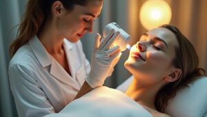 Flux Dev A modern med spa treatment room with soft ambient lig 1