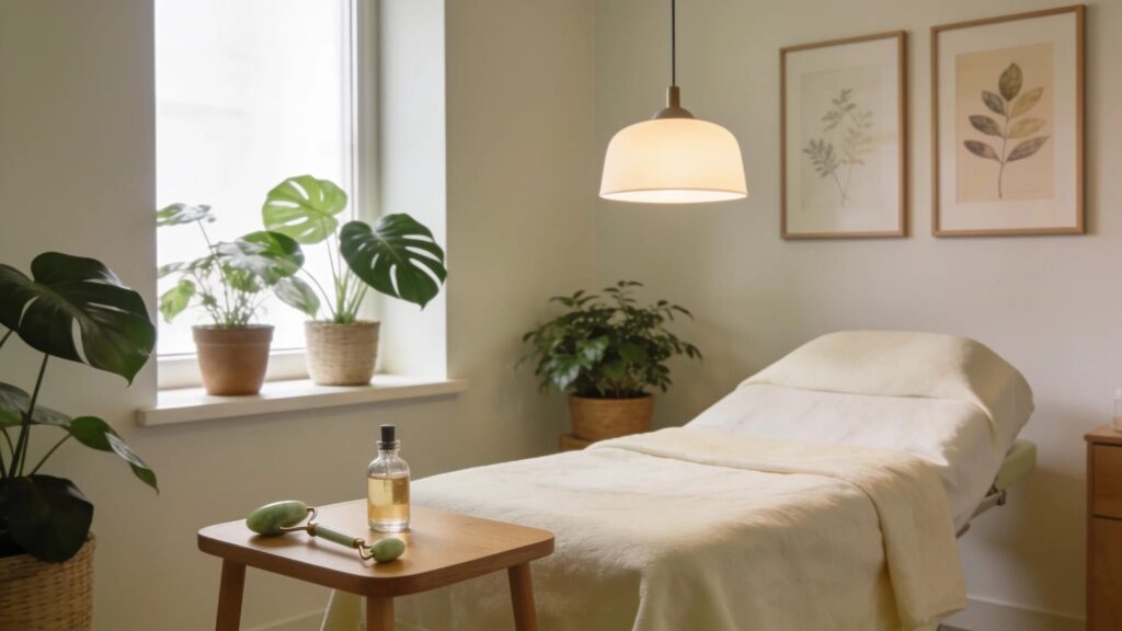 Innovative medical spa treatment room showcasing aesthetics and wellness services